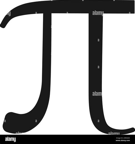 Pi Mathematical Icon Symbol From The Greek Alphabet In Black Fill