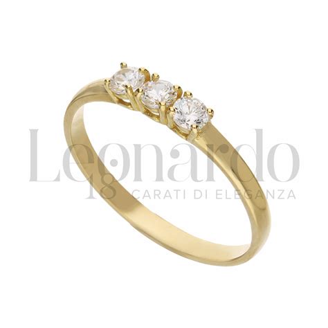 Anelli Anello Da Donna In Oro 18 Carati Modello O Finitura Trilogy