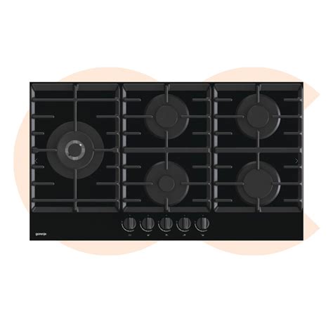 Built In Hob Gorenje In 90 Cm 5 Gas Burners Glass Ceramic Model