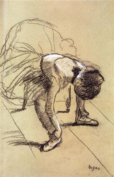 Seated Dancer Adjusting Her Shoes C 1880 Edgar Degas WikiArt Org