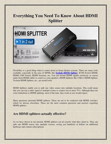 Ppt Everything You Need To Know About Hdmi Splitter Powerpoint