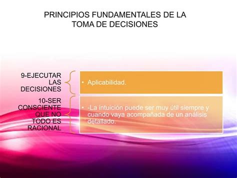 Principios Para La Toma De Decisiones Ppt