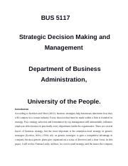 Wa Docx Bus Strategic Decision Making And Management