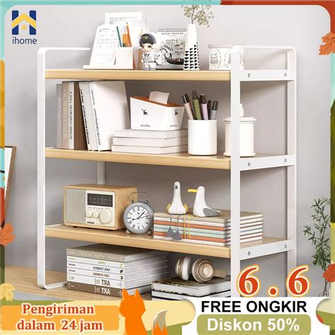 Jual Ih Rak Meja Stationery Desktop Storage Rak Buku Desktop Rak Dapur