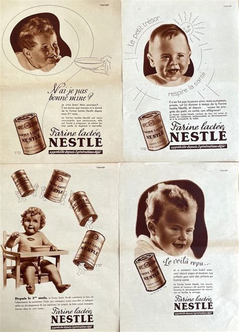 Nestlé 4 alte Werbungen Anciennes publicités 1936 Kaufen auf Ricardo