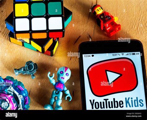 In This Photo Illustration A Youtube Kids Logo Displayed On A