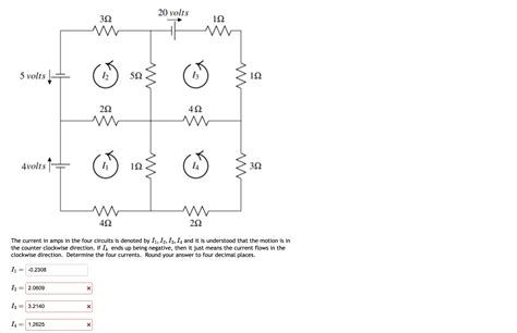 Solved The Current In Amps In The Four Circuits Is Denoted Chegg