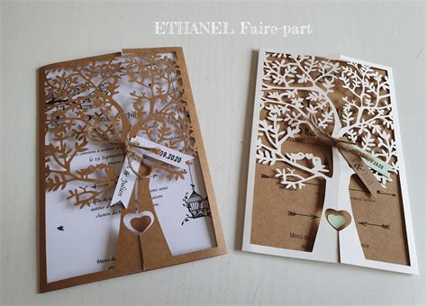 Faire Part Mariage Arbre De Vie Mariage Theme Nature Arbre Etsy