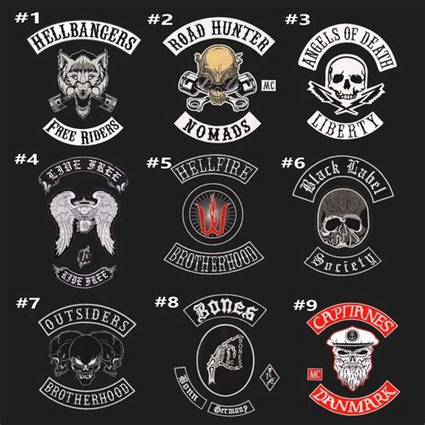 New Fashion Mc Patches Sets Motorcycle Embroidered Iron On Patches