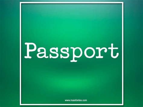 Passport Font Online Fonts Free Fonts Download Free Font