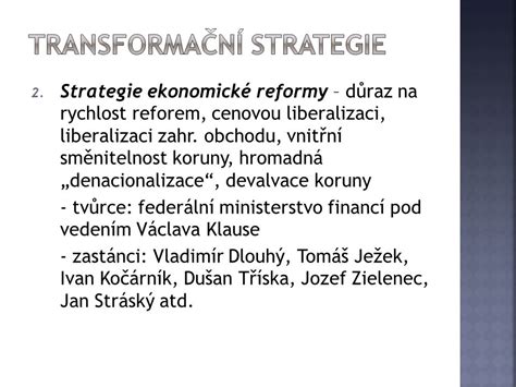 Hospod Sk Politika T Ma S Hopo Ekonomick Transformace Ppt