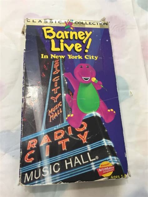 Barney Live In New York City Vhs 1994 Classic Collection For Sale Online Ebay