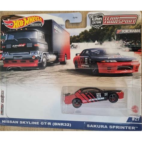 Hot Wheels Premium Nissan Skyline Gt R R Advan Team Transport Hot Wheels E Shop Hot