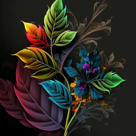 Premium Photo Original Floral Design With Exotic Flowers And Tropic