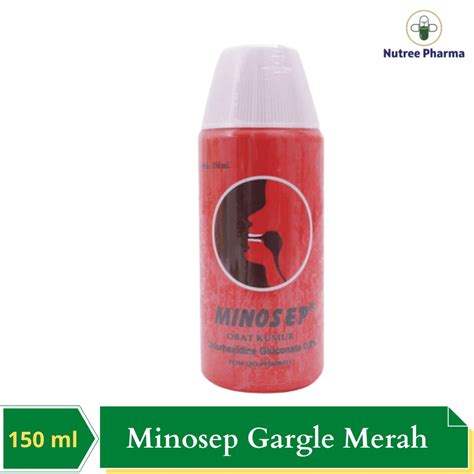 Jual Murah Dijamin Ori Minosep Gargle Botol Merah Ml Minosep