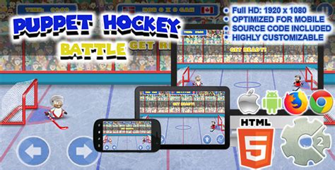 Puppet Hockey Battle ( Sport Game | HTML5 + CAPX ) – Gplcode.Net