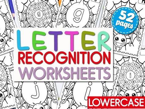 Lowercase Letter Recognition A Z Alphabet Identification Worksheets