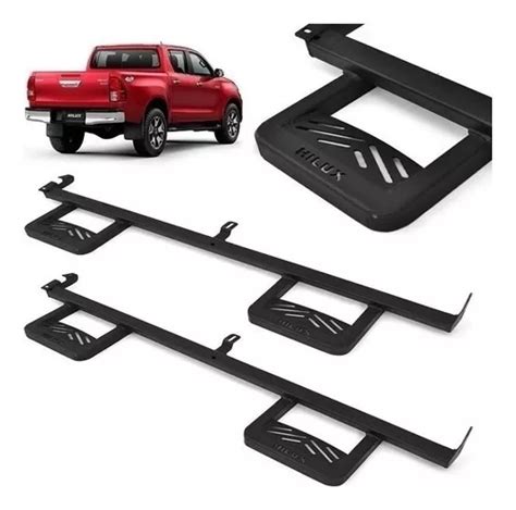 Estribo Lateral Preto Fosco Modelo Extreme Hilux Dupla 2024