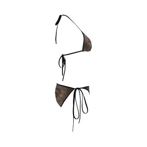 A Decorated Steampunk Heart In Brown Custom Bikini Swimsuit ID D185373
