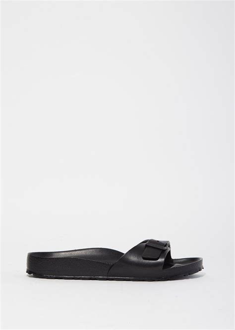 Black Singles Molding Rubber Birkenstock Madrid Single Strap Matte