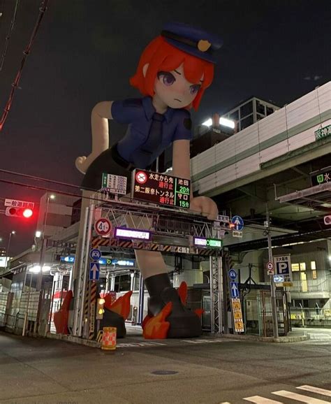 21 Giant Inflatable Female Anime Characters Digitally Placed In The