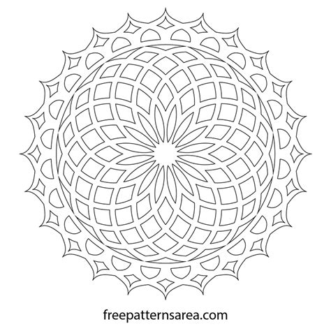 Free Circular Geometric Lotus Mandala Vector Design Files - in 2024 ...