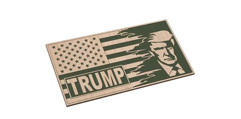 Tattered Flag With Trump Name Patriot Nation Designs