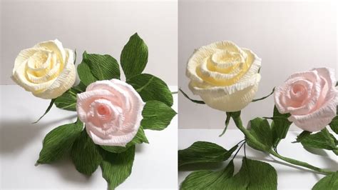 制作纸花玫瑰花的另一种方法 How To Make Rose From Crepe Paper Paper Rose Flower