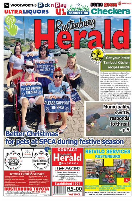 Rustenburg Herald-January 13, 2023 Newspaper - Get your Digital Subscription