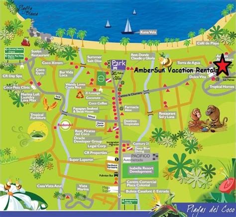 Playa Del Coco Costa Rica Map - Cape May County Map