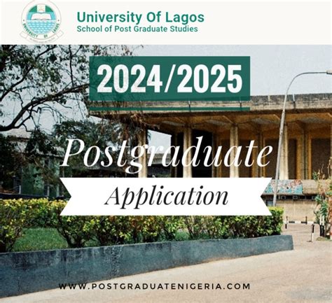 Unilag Postgraduate Application Form Now Available