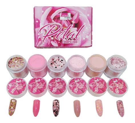 Coleccion De 6 Polvos Acrilicos Petal Rose Fantasy Nails Mercado Libre