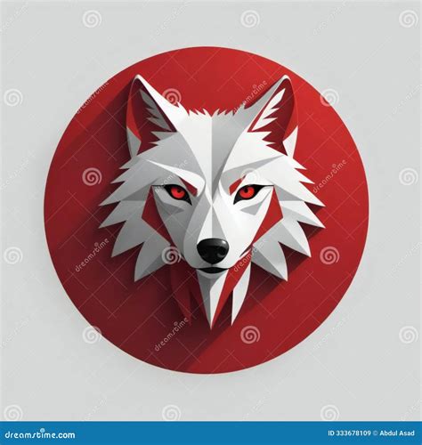 Wolf Logo, Wolf Mascot, Wolf Illustration White and Red Stock ...