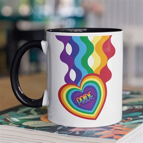 Mug Pride Lgbtq Two Tone Coffee Mugs 15oz Capacity Coffee Cup Lgbtq Mug