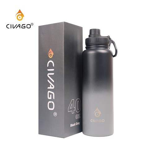 CIVAGO18oz 22oz 32oz 40oz Tumbler Wide Mouth With Cap Lid Vacuum Insulated Tumbler Hot And