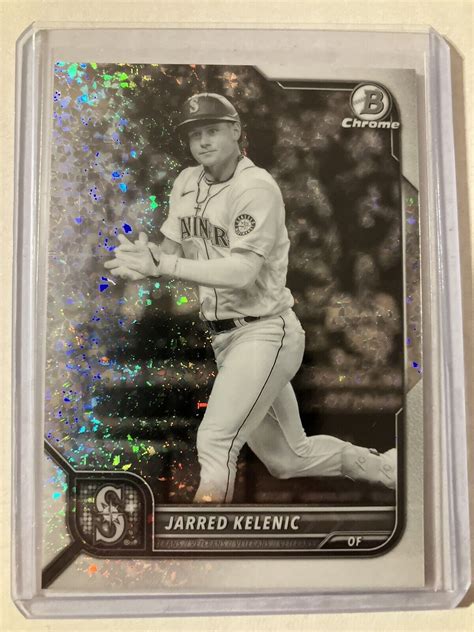 Jarred Kelenic Bowman Chrome Black White Mini Diamond Refractor