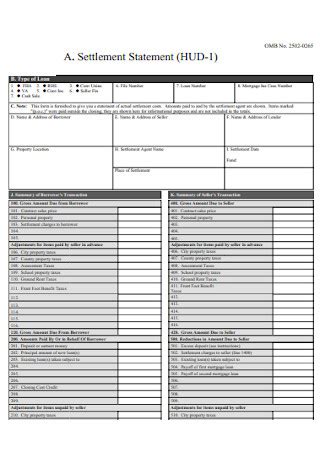 Sample Settlement Statements In Pdf Ms Word