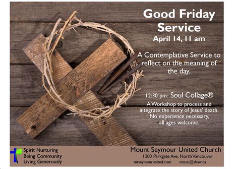 Good Friday Service Mount Seymour United Church