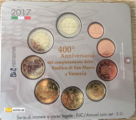 Italy Euro Set Bu Fdc Cent To Euro Venice Euronotes Be