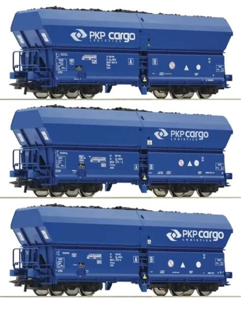 Roco Tlg Set Selbstentladewagen Der Pkp Cargo Dc Spur H