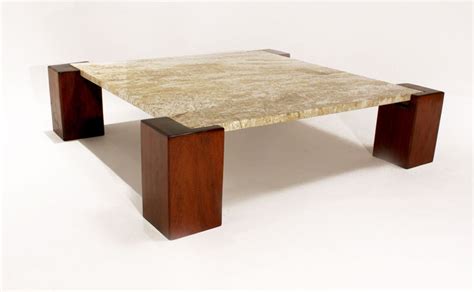 Solid Ipe And Granite Coffee Table From Brazil At 1stdibs Solid