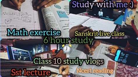 My Hour Study Vlog Productive Day As A Cbse Th Grader Class