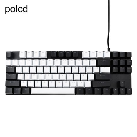 Polcd 87 Keys 16 Million Colors RGB Type C Hot Swap Mechanical Gaming