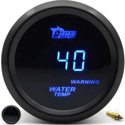 Digital 2" 52mm Water Temperature Gauge With Sensor Blue LED Digital ...