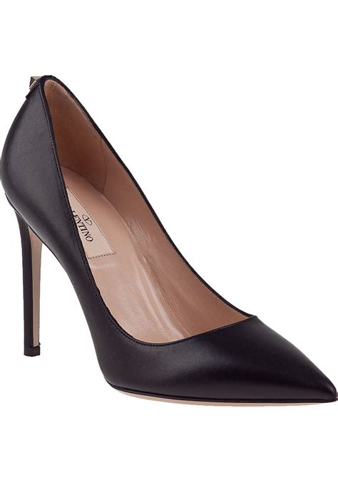 Valentino Rockstud Pump Black Leather In Black Lyst