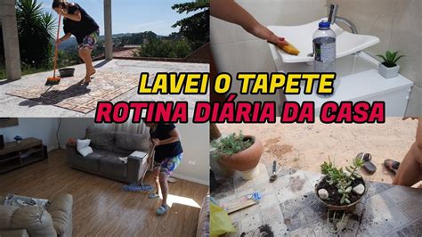 ROTINA DIÁRIA DA CASA LAVEI O TAPETE DA SALA LAVEI BANHEIRO