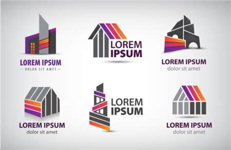 Modern building logo design vector free download