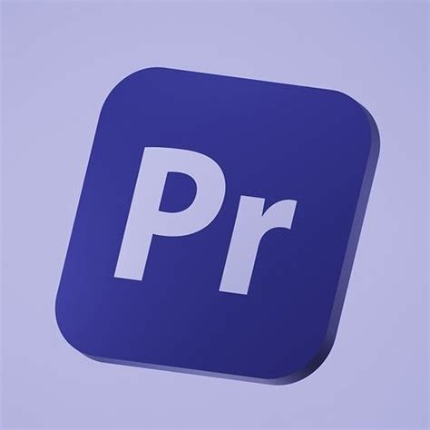 Adobe Premiere Pro Logo Icon 3d Model Cgtrader