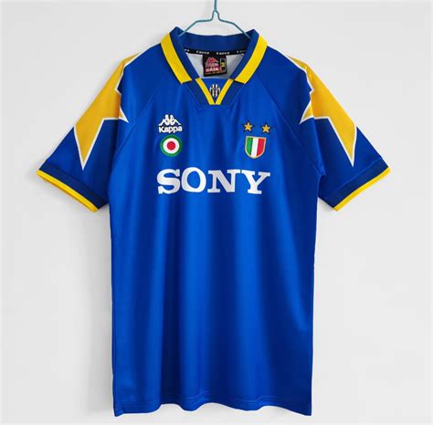 CAMISA RETRÔ JUVENTUS ITA 1995 96 AZUL FUT RETRO