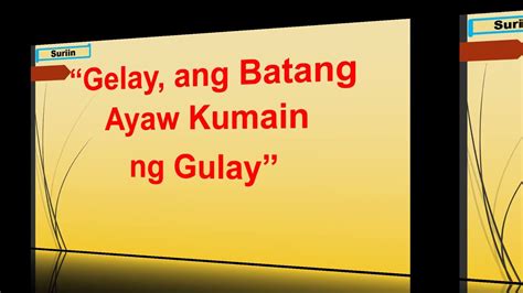 Gelay Ang Batang Ayaw Kumain Ng Gulay Youtube